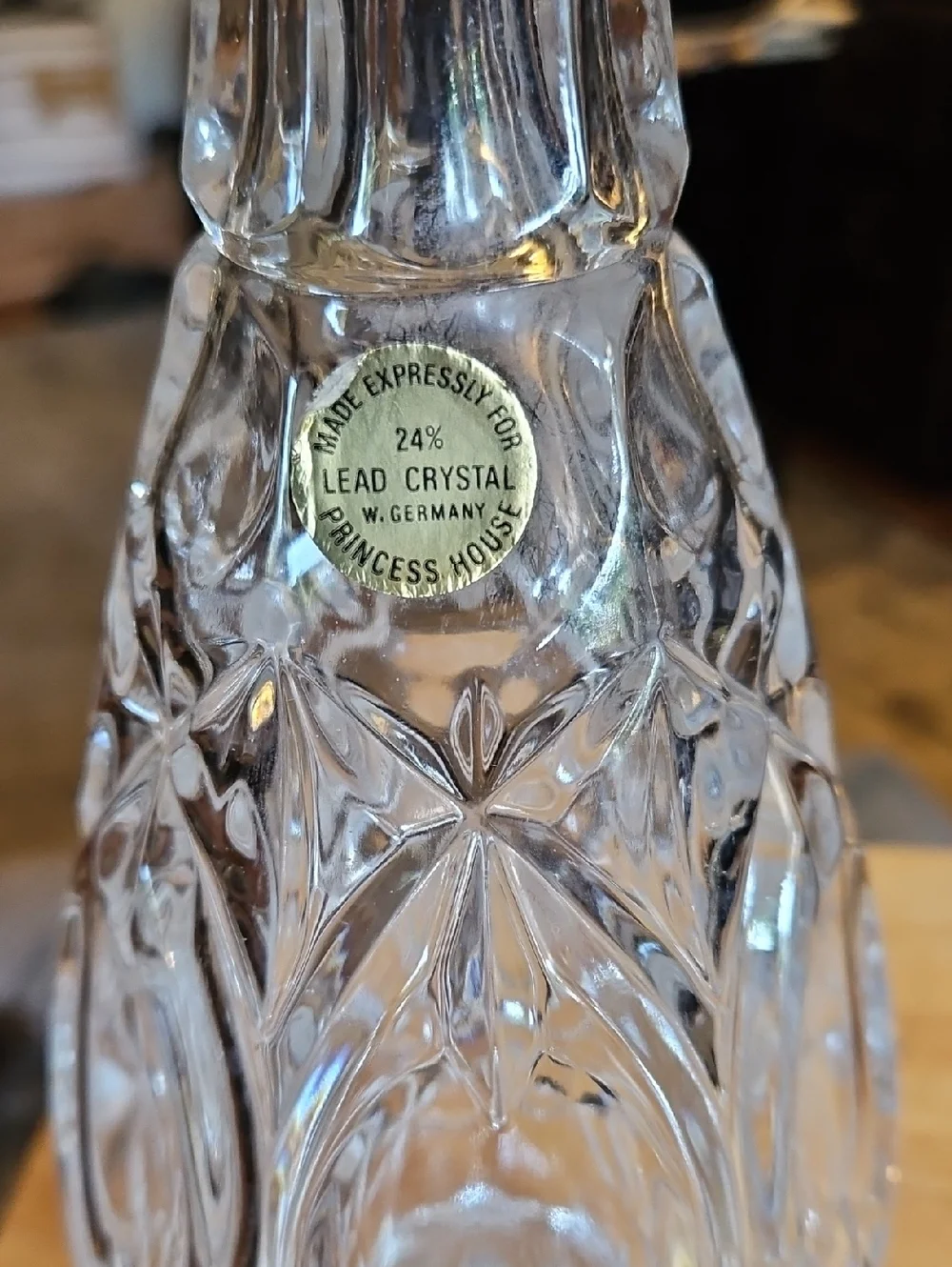 Vintage PRINCESS HOUSE Lead Crystal Liquor/Wine Decanter West Germany
